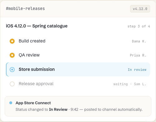 ReleaseSteps release checklist screenshot